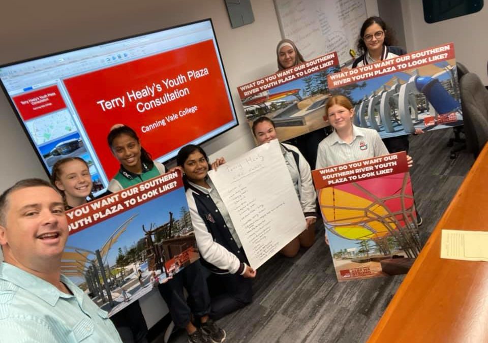 Terry Healy MLA Consults with CVC Student Council on Youth Plaza Development